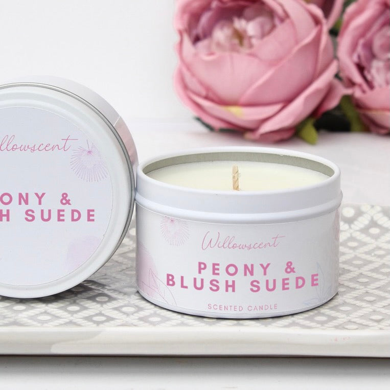 Peony & Blush Suede Scented Candle