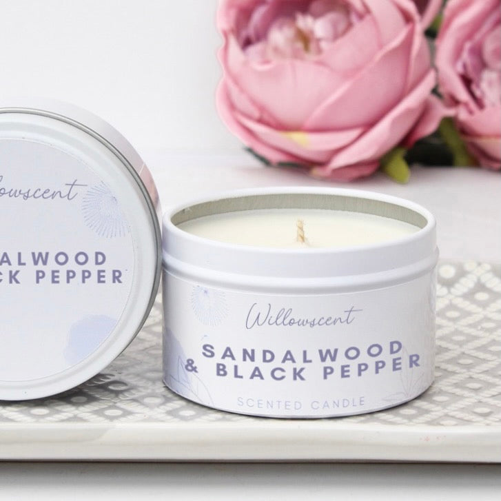 Sandalwood & Black Pepper Scented Candle