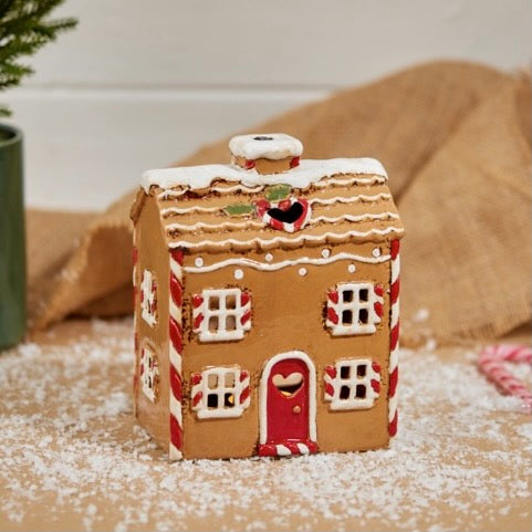 Christmas Gingerbread Tea Light House