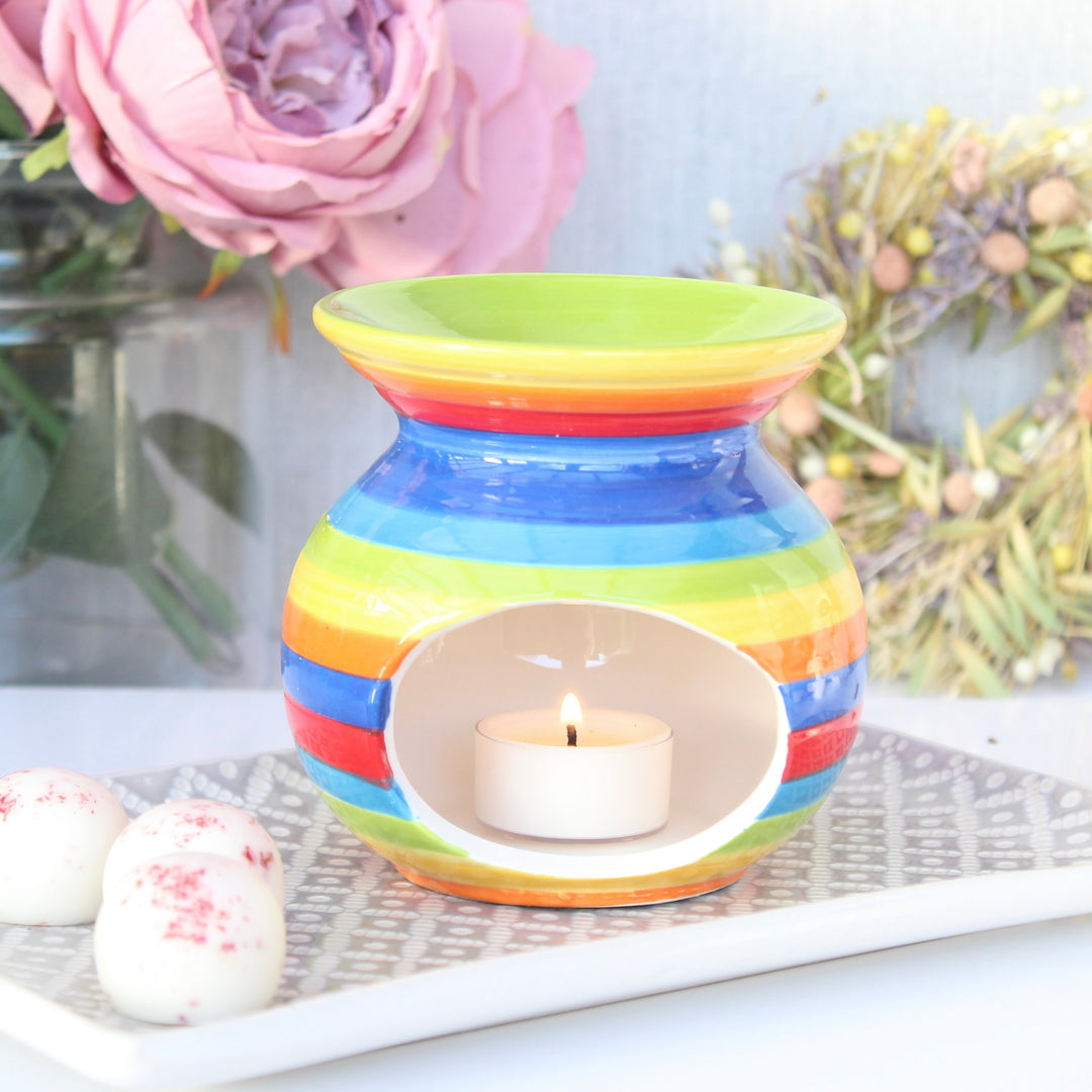 Rainbow Stripe Wax Melt Burner