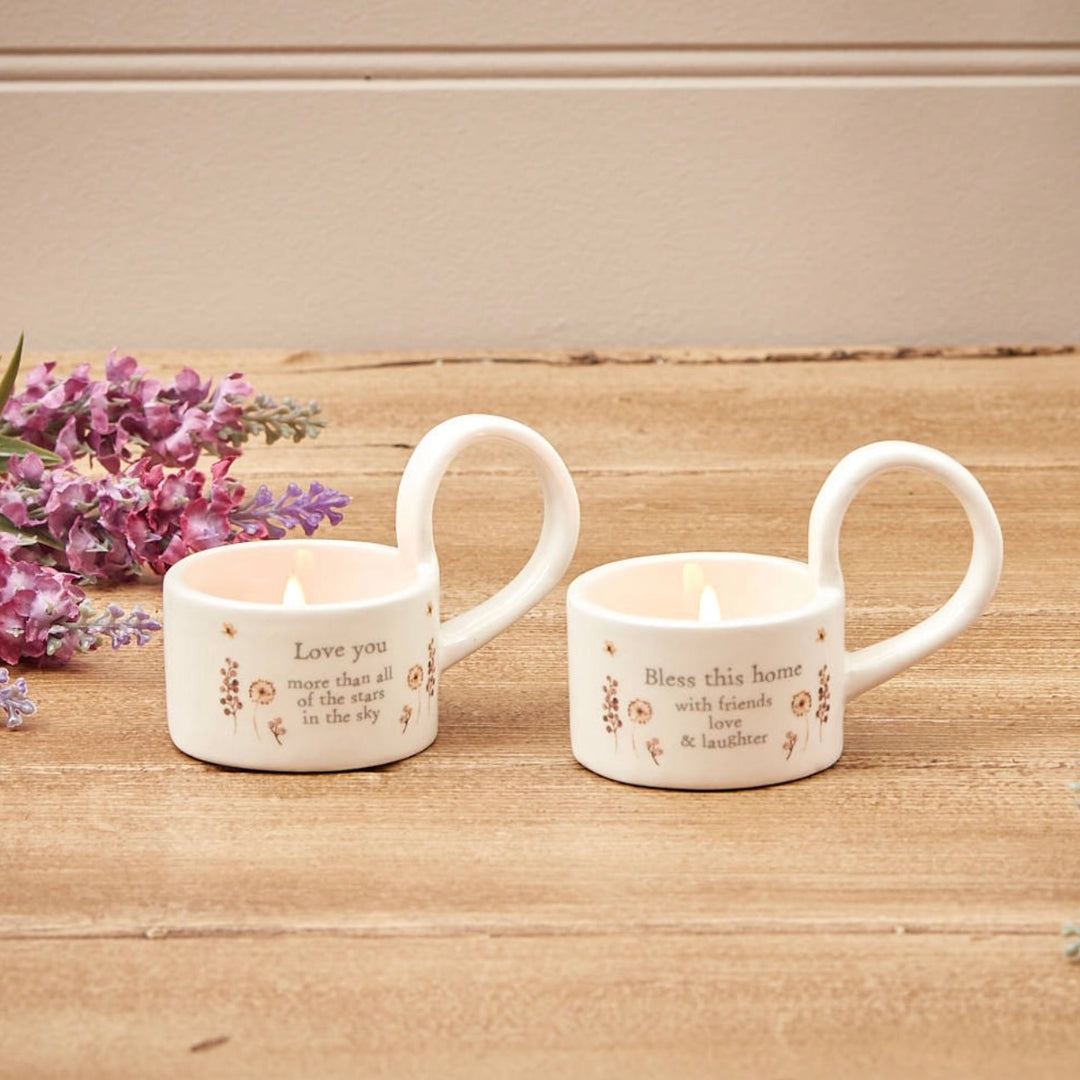 Sentiment Cups Tea Light Holders